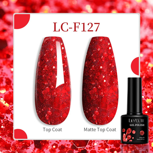 LILYCUTE 129 Colors 7ML Nail Gel Polish Nail Supplies Vernis Semi