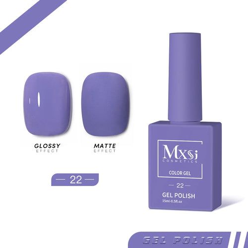 Mxsi 15ml Gel Nail Polish Neon Brown Royal Blue Red Green Pastal Nude