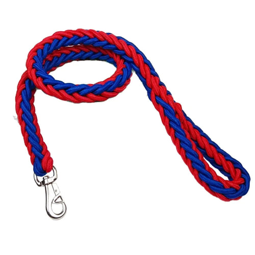 Large Dog Leash Nylon Braided Traction Rope Pet Walking Thick Hand