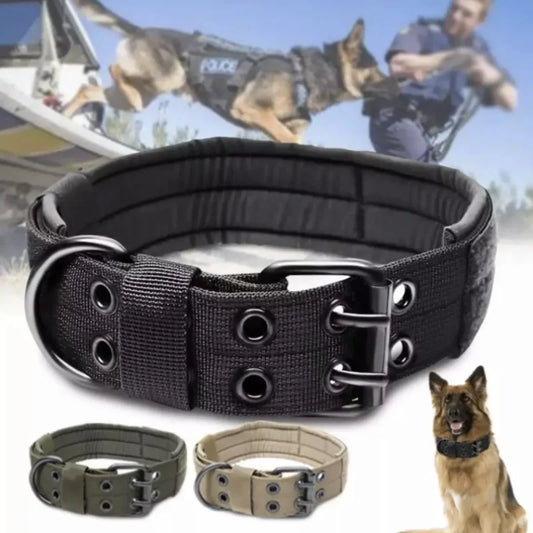 Durable Tactical Dog Collar Adjustable Pet Collar Medium Large Dog