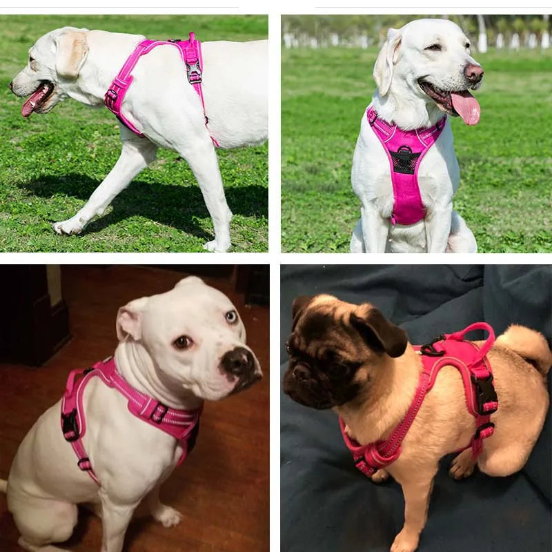 Pet Dog Harness Reflective Adjustable Breathable Vest Chest Strap for