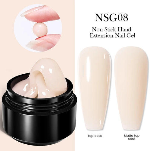 BORN PRETTY Jelly Nude Pink Non Stick Hand Solid Extension Nail Gel