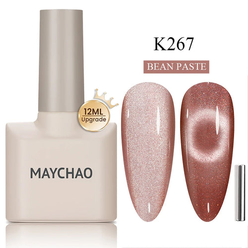 MAYCHAO 12ML Cat Eye Gel Nail Polish With Magnet Soak off UV