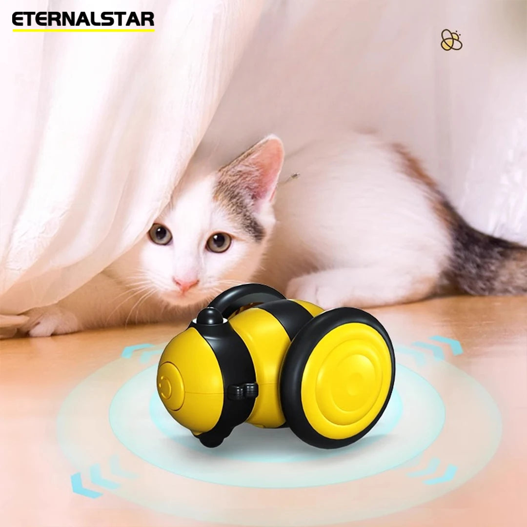 Cat toy car Tease cat Self-hearing boredom toy Bee sports car Pet toys