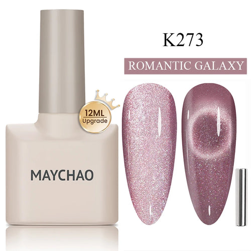 MAYCHAO 12ML Cat Eye Gel Nail Polish With Magnet Soak off UV