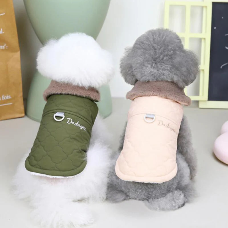 Warm Fleece Dog Jacket Vest Winter Dog Clothes Puppy Cats French