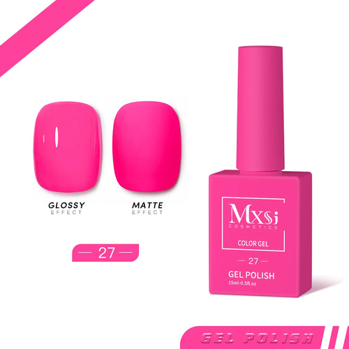 Mxsi 15ml Gel Nail Polish Neon Brown Royal Blue Red Green Pastal Nude