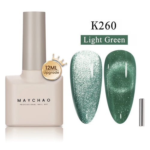 MAYCHAO 12ML Cat Eye Gel Nail Polish With Magnet Soak off UV