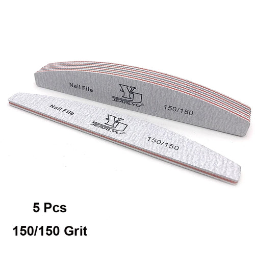 5Pcs/Lot Nail File Mix Color Limas 80/100/150/180/240 Grit