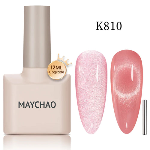 MAYCHAO 12ML Cat Eye Gel Nail Polish With Magnet Soak off UV