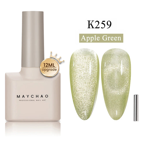 MAYCHAO 12ML Cat Eye Gel Nail Polish With Magnet Soak off UV