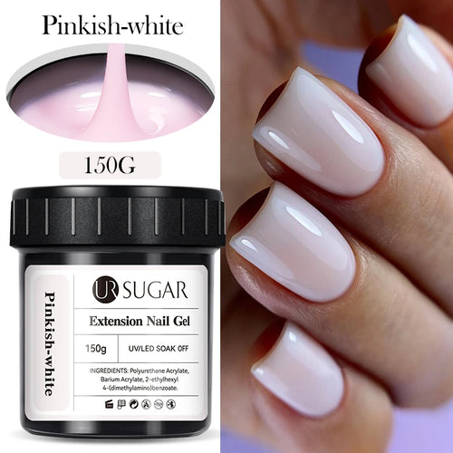 UR SUGAR 150g Jelly Gel Nail Extension Gel Milky White Nude Pink Fast