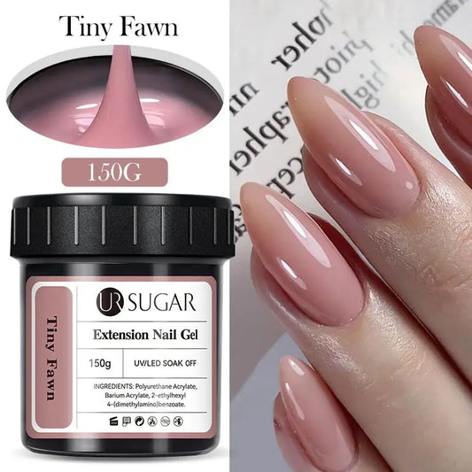 UR SUGAR 150g Nude Clear Extension Nail Gel Polish Nails Finger Form