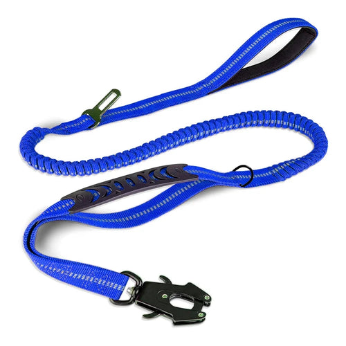 Reflective Shock Absorbing Pet Leashes with Car Seatbelt for Large