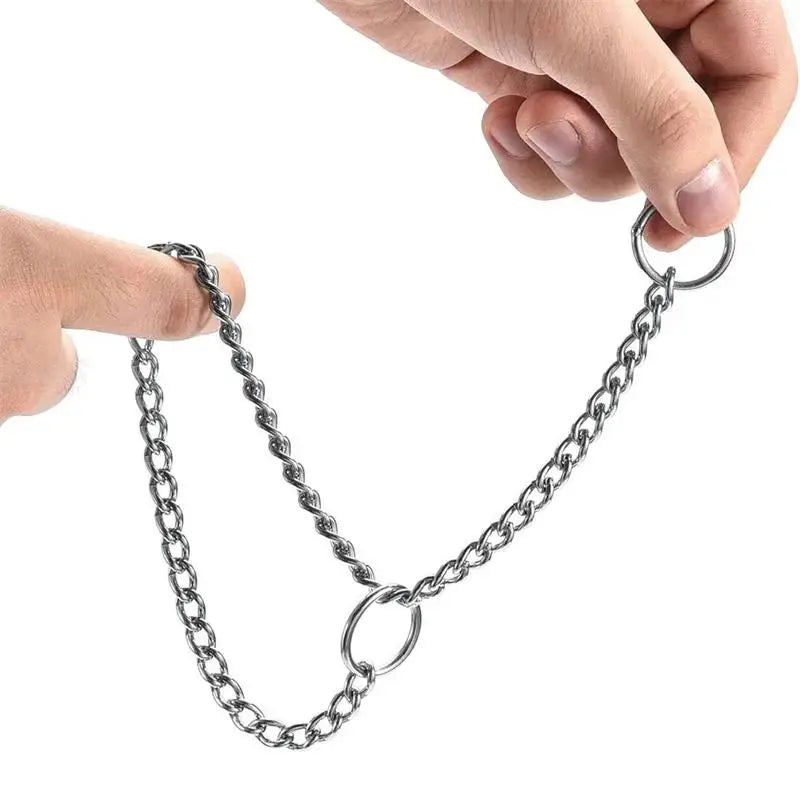 4 Size Stainless Steel Slip Chain Collar for Dog Adjustable Pet