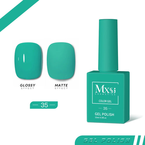 Mxsi 15ml Gel Nail Polish Neon Brown Royal Blue Red Green Pastal Nude