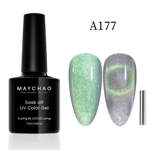 MAYCHAO 12ML Cat Eye Gel Nail Polish With Magnet Soak off UV