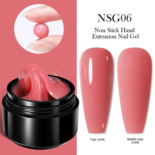 BORN PRETTY Jelly Nude Pink Non Stick Hand Solid Extension Nail Gel