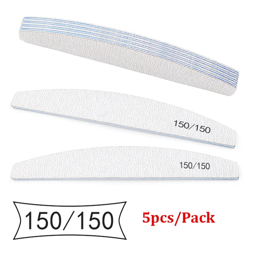 5Pcs/Lot Nail File Mix Color Limas 80/100/150/180/240 Grit