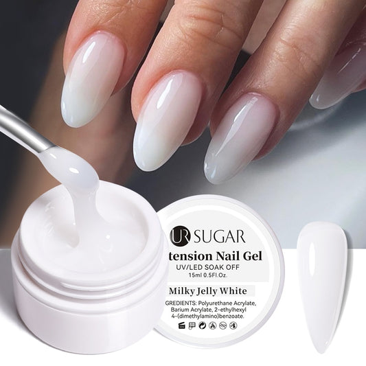 Ur Sugar Milky White Clear Pink Color 15ml Jelly Extension Nail Gel