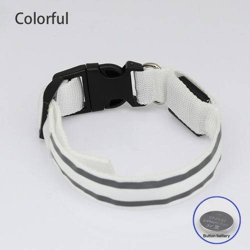 Usb Rechargeable Dog Collar Light Luminous Flashing Glowing Bright