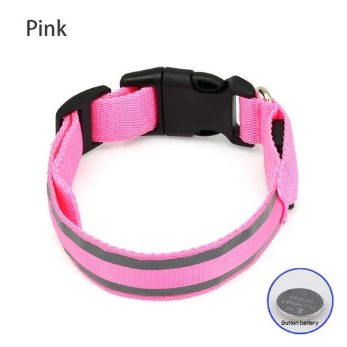 Usb Rechargeable Dog Collar Light Luminous Flashing Glowing Bright