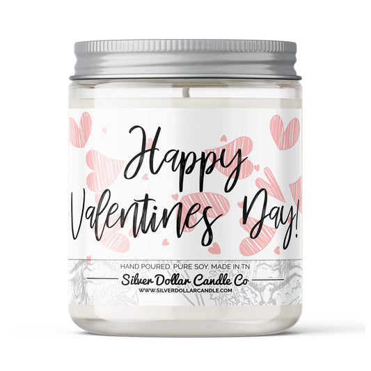 Happy Valentines Day Candle - Happy Valentine's Day Scented Candle -