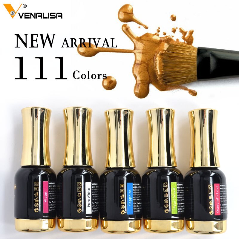 Venalisa Tempered Top Coat Nail Paint Gel 111 Colors Platinum Gel