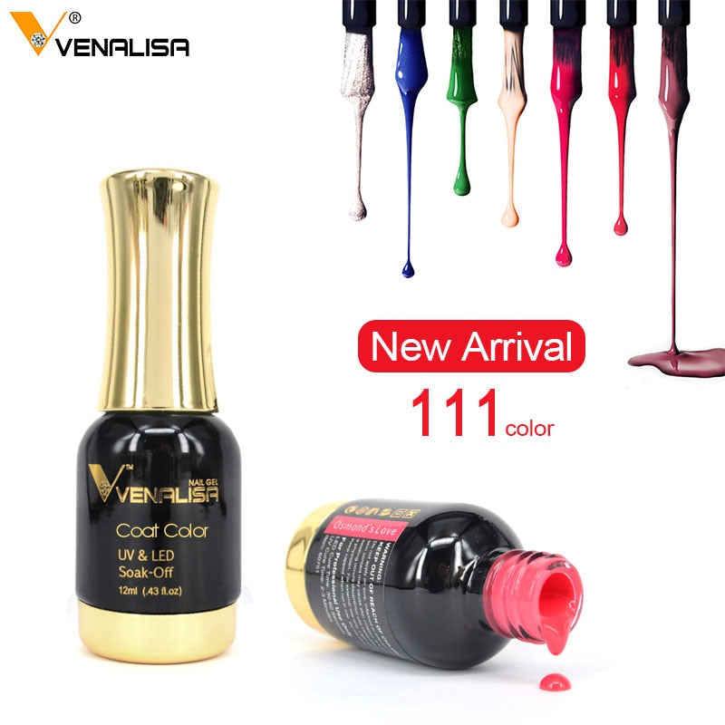 Venalisa Tempered Top Coat Nail Paint Gel 111 Colors Platinum Gel