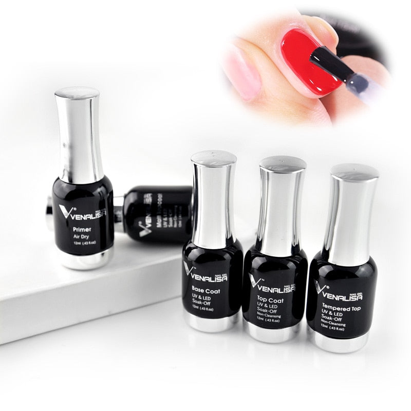 Venalisa Tempered Top Coat Nail Paint Gel 111 Colors Platinum Gel