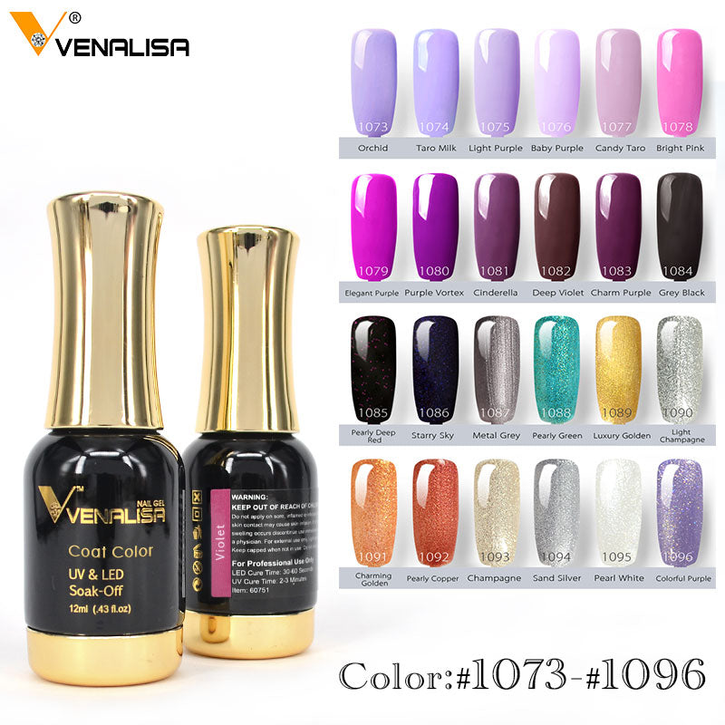 Venalisa Tempered Top Coat Nail Paint Gel 111 Colors Platinum Gel