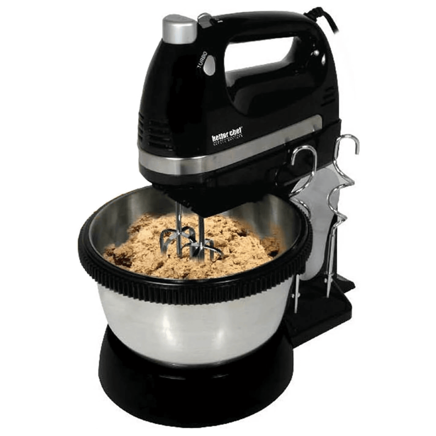 Better Chef 350W 5-Speed-plus-Boost Hand and Stand Mixer w Bowl