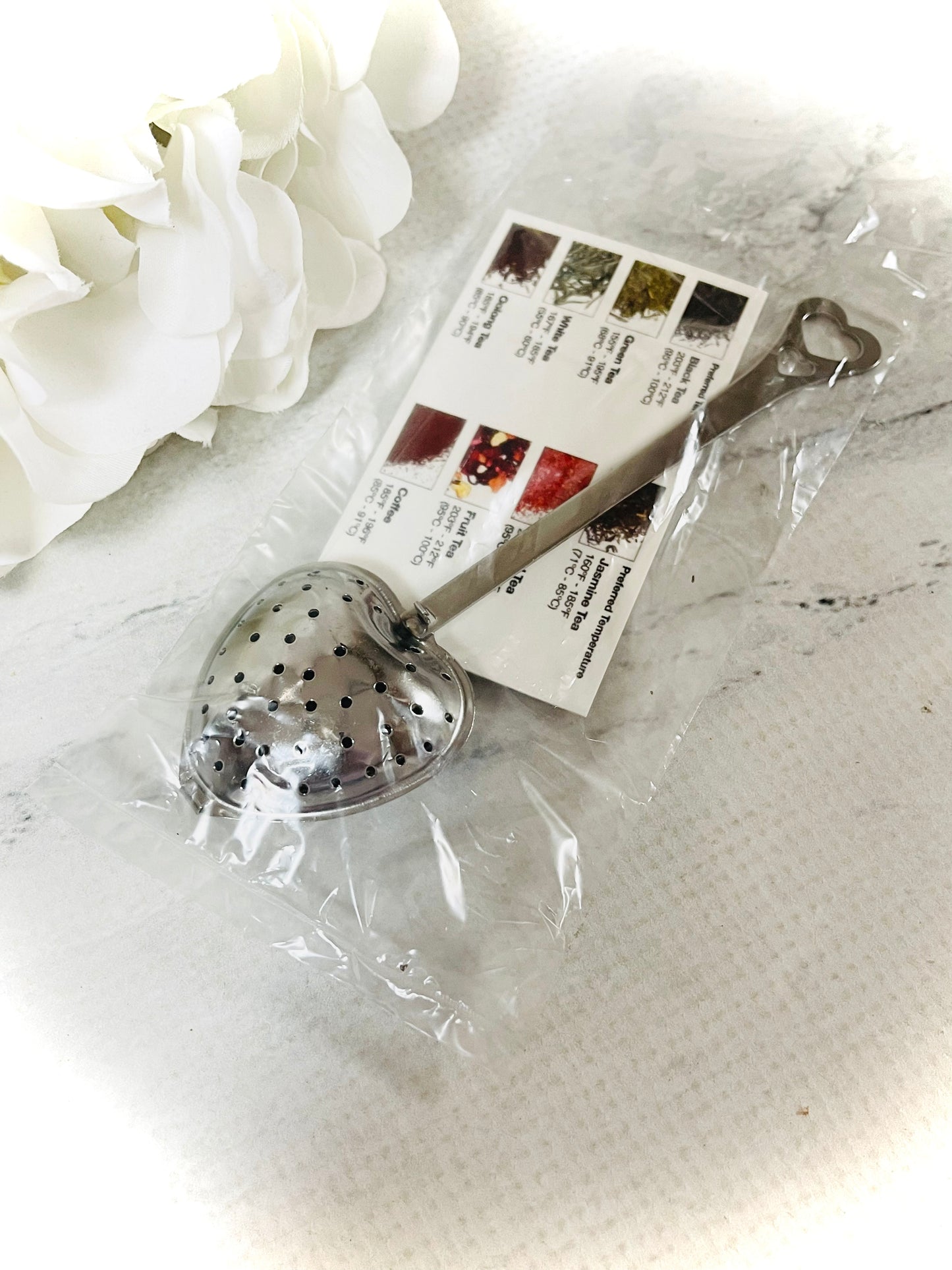 Heart Shaped Tea Infuser Silver or Gold