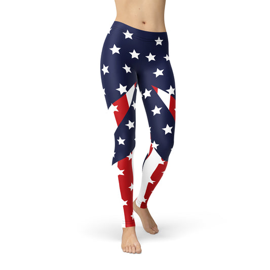 Womens American Flag Leggings