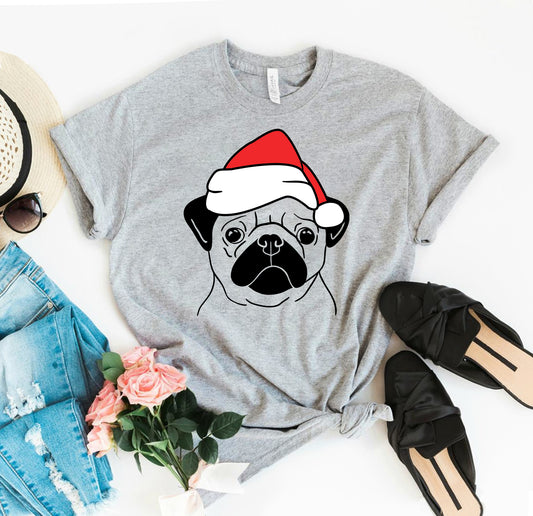 Pug Christmas T-shirt