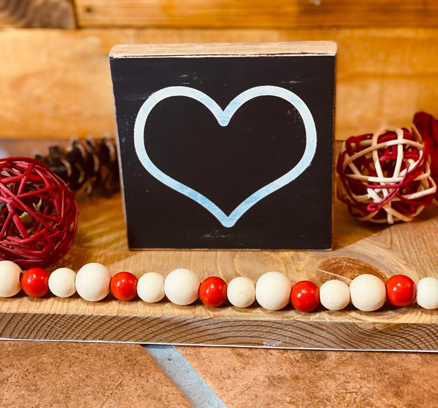 Personalized Valentine's Day Tiered Tray Set