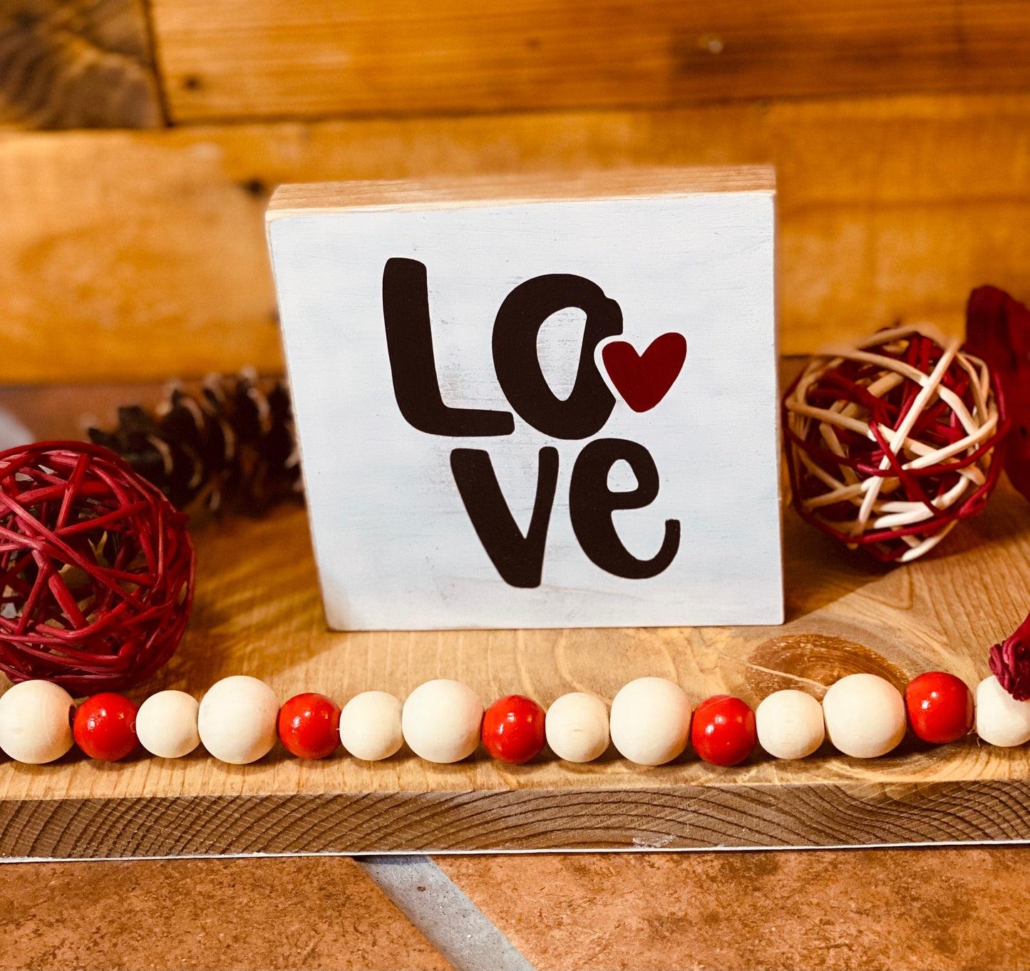 Personalized Valentine's Day Tiered Tray Set