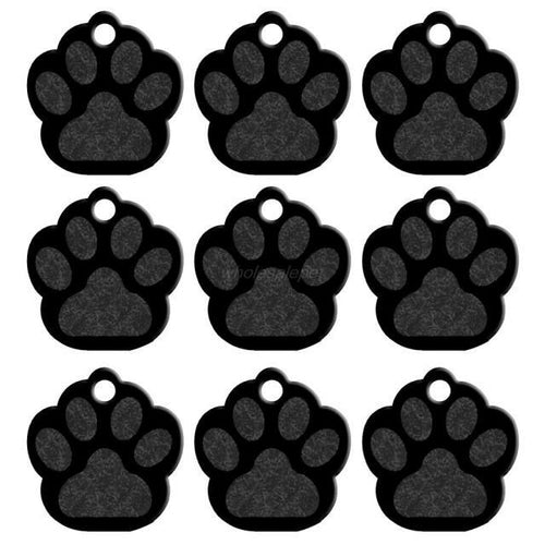 MOQ:20 pcs 2 Sides Paw Shape Customs Dog Name ID Tags Personalized