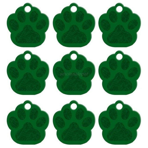 MOQ:20 pcs 2 Sides Paw Shape Customs Dog Name ID Tags Personalized