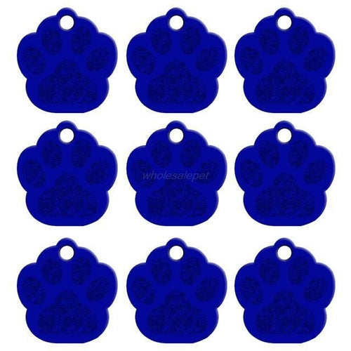 MOQ:20 pcs 2 Sides Paw Shape Customs Dog Name ID Tags Personalized