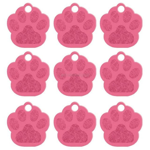 MOQ:20 pcs 2 Sides Paw Shape Customs Dog Name ID Tags Personalized