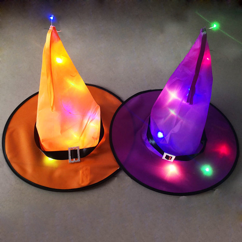 Halloween Glowing Witch Hat Ghost Festival Decoration Props