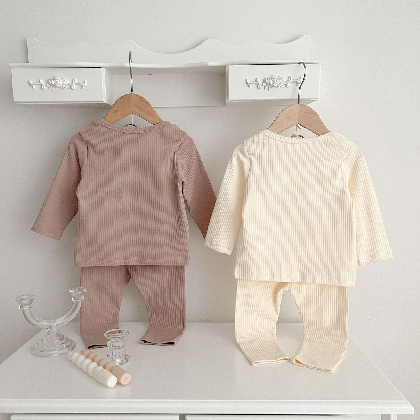 Infant Baby Unisex 2 Colors Long-sleeve Combo Long Pants In Sets