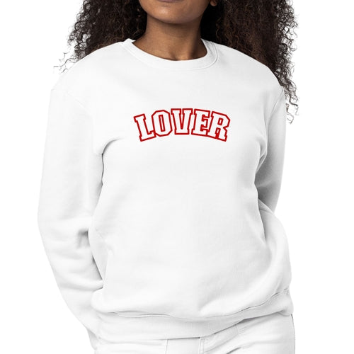 Womens Graphic Sweatshirt Say it Soul Lover - Red